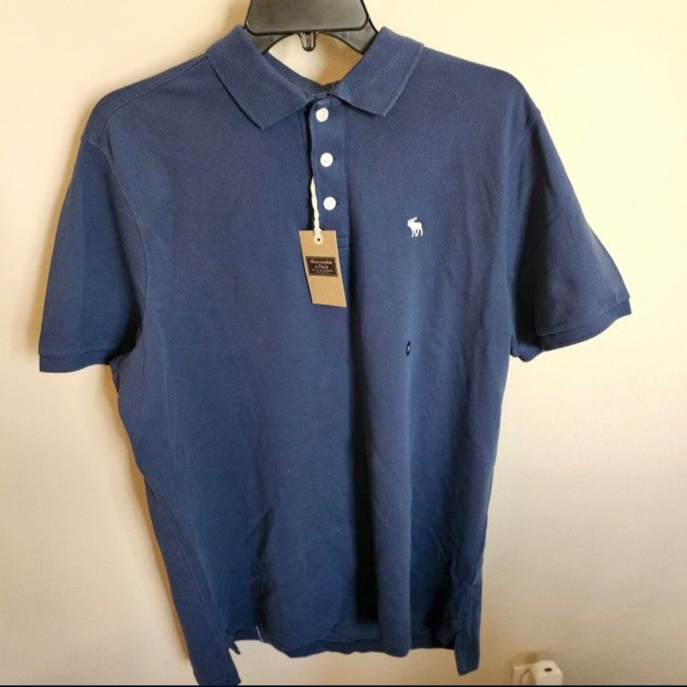 Abercrombie & Fitch Blue Polo Shirt Classic Style